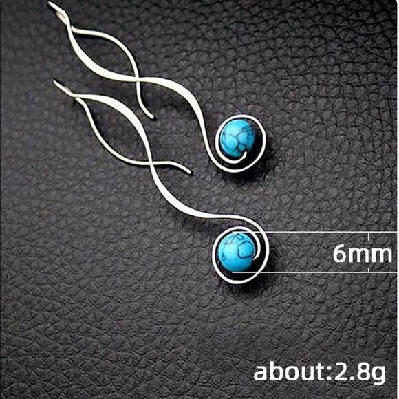 Turquoise Pierced Earrings NWT  - Picture 3 of 4